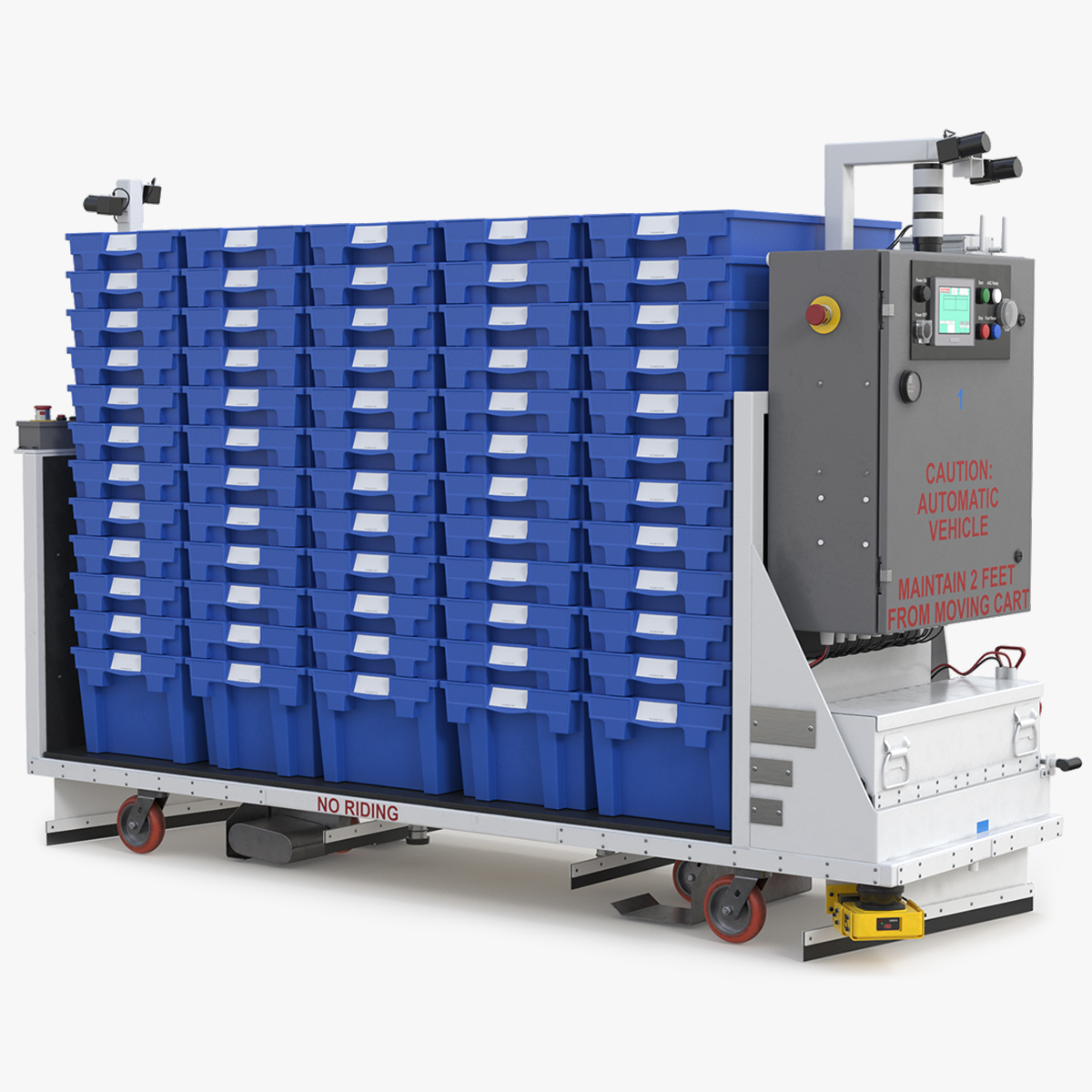 Industrial Mobile Robot with Storage Bins Blue - view 9