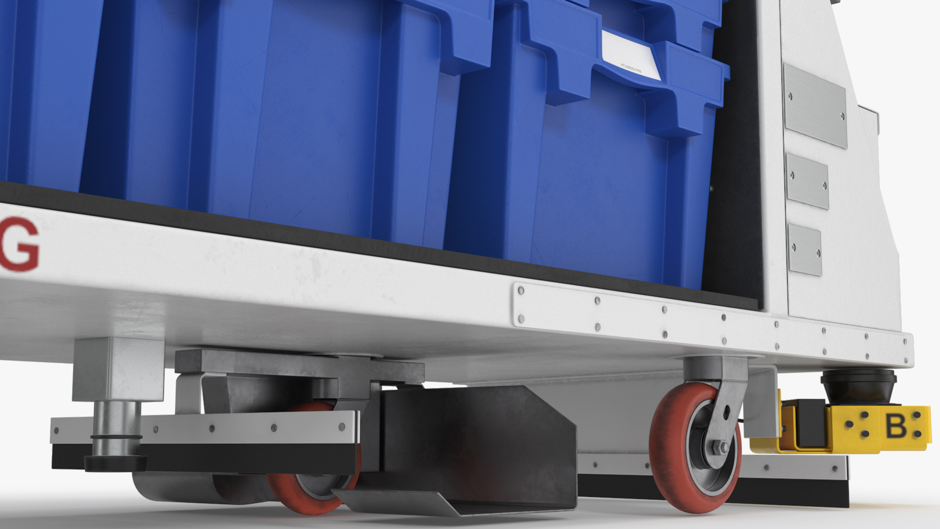 Industrial Mobile Robot with Storage Bins Blue - view 7