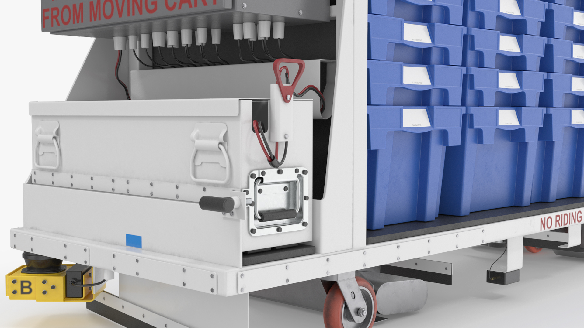 Industrial Mobile Robot with Storage Bins Blue - view 6