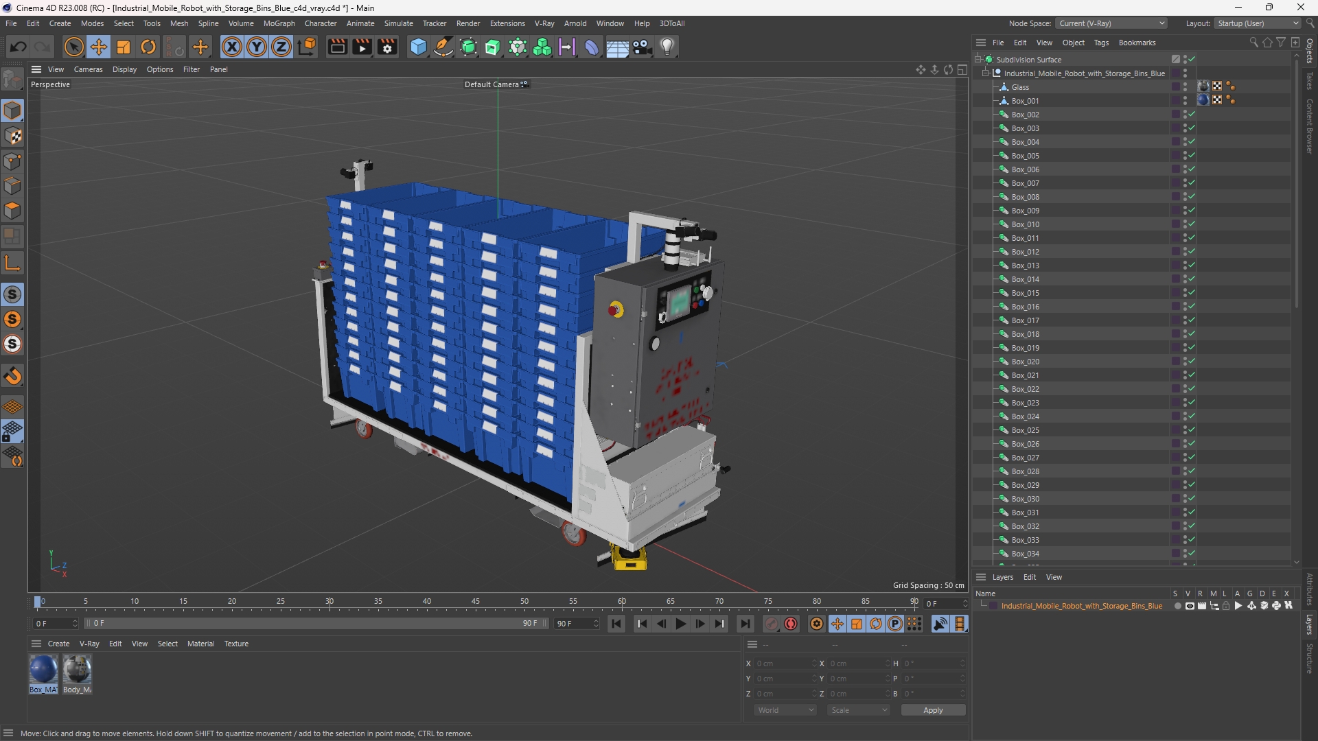 Industrial Mobile Robot with Storage Bins Blue - view 12