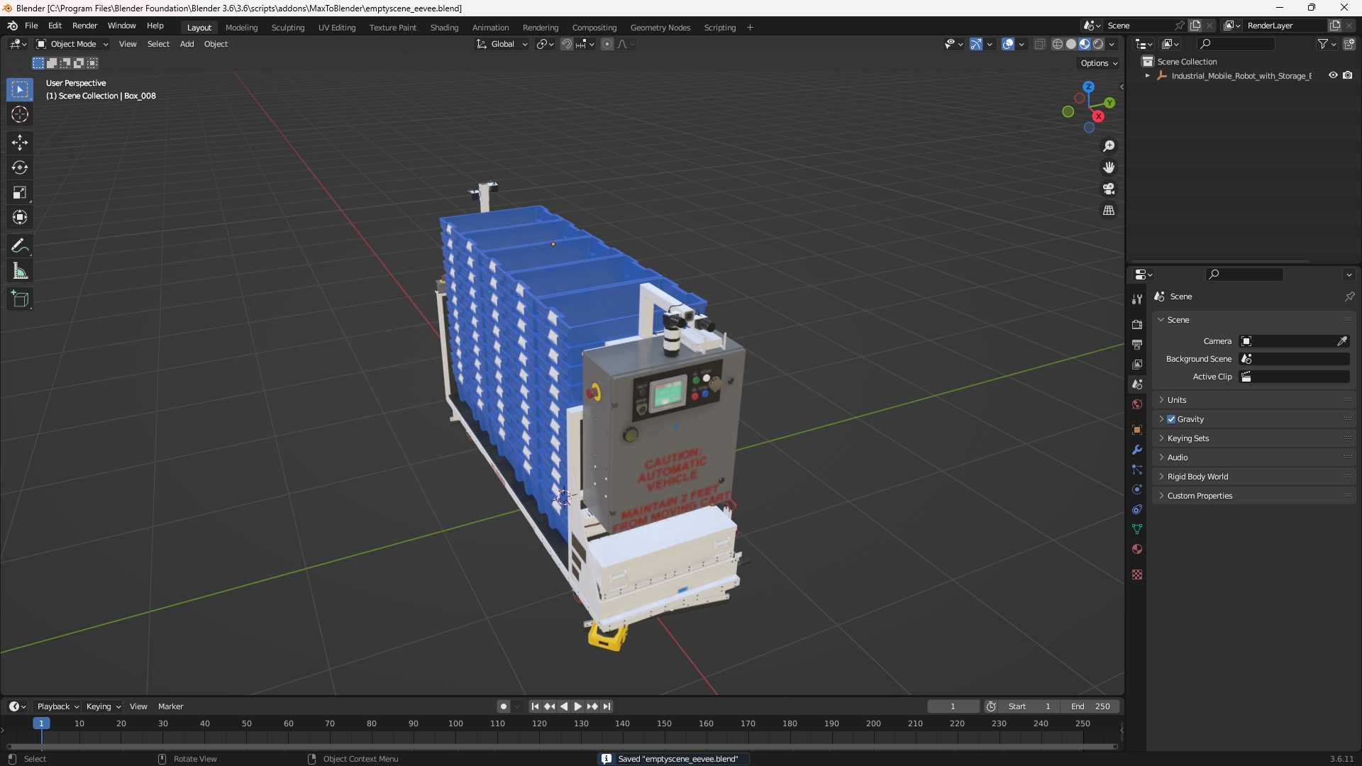 Industrial Mobile Robot with Storage Bins Blue - view 10