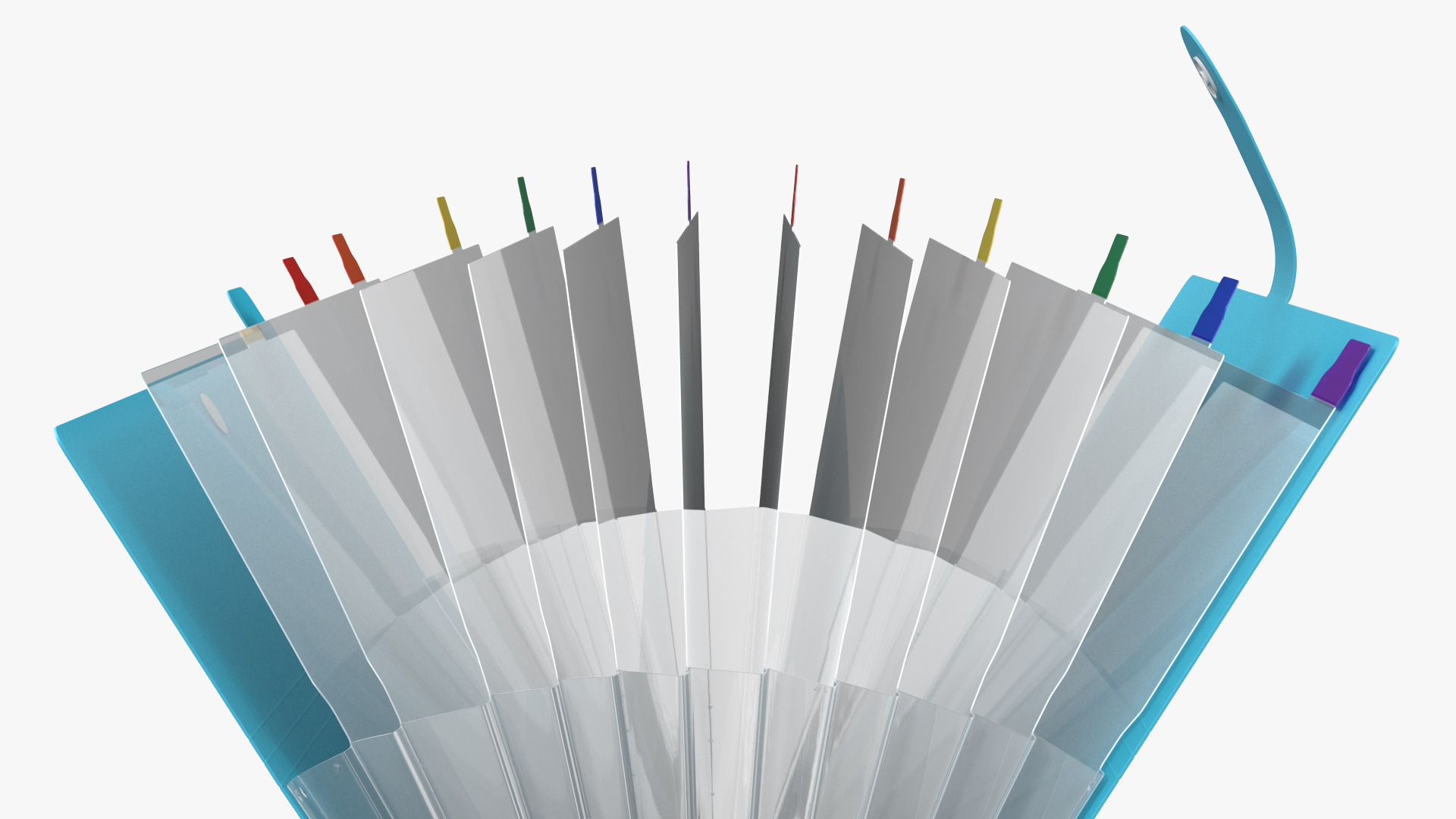 3D Expanding File Folder Open Blue