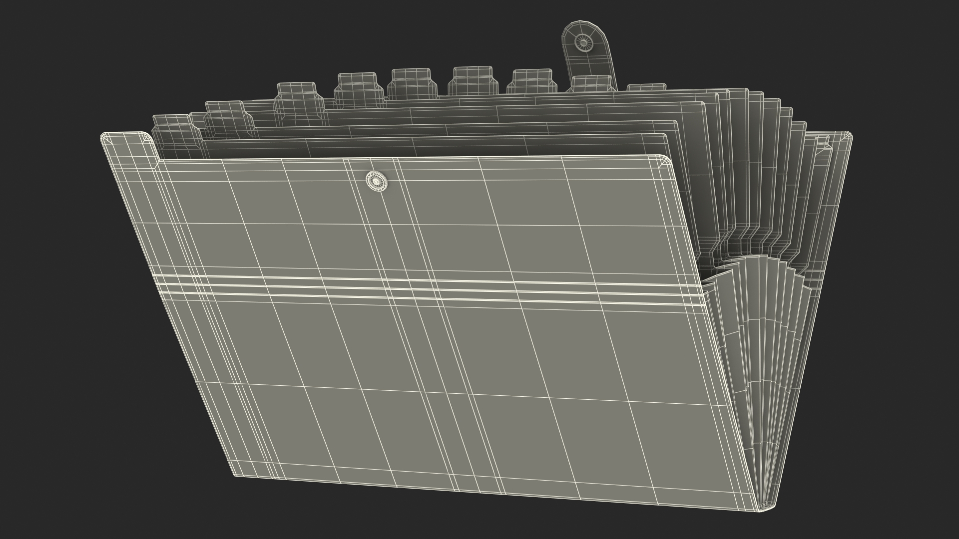 3D Expanding File Folder Open Blue
