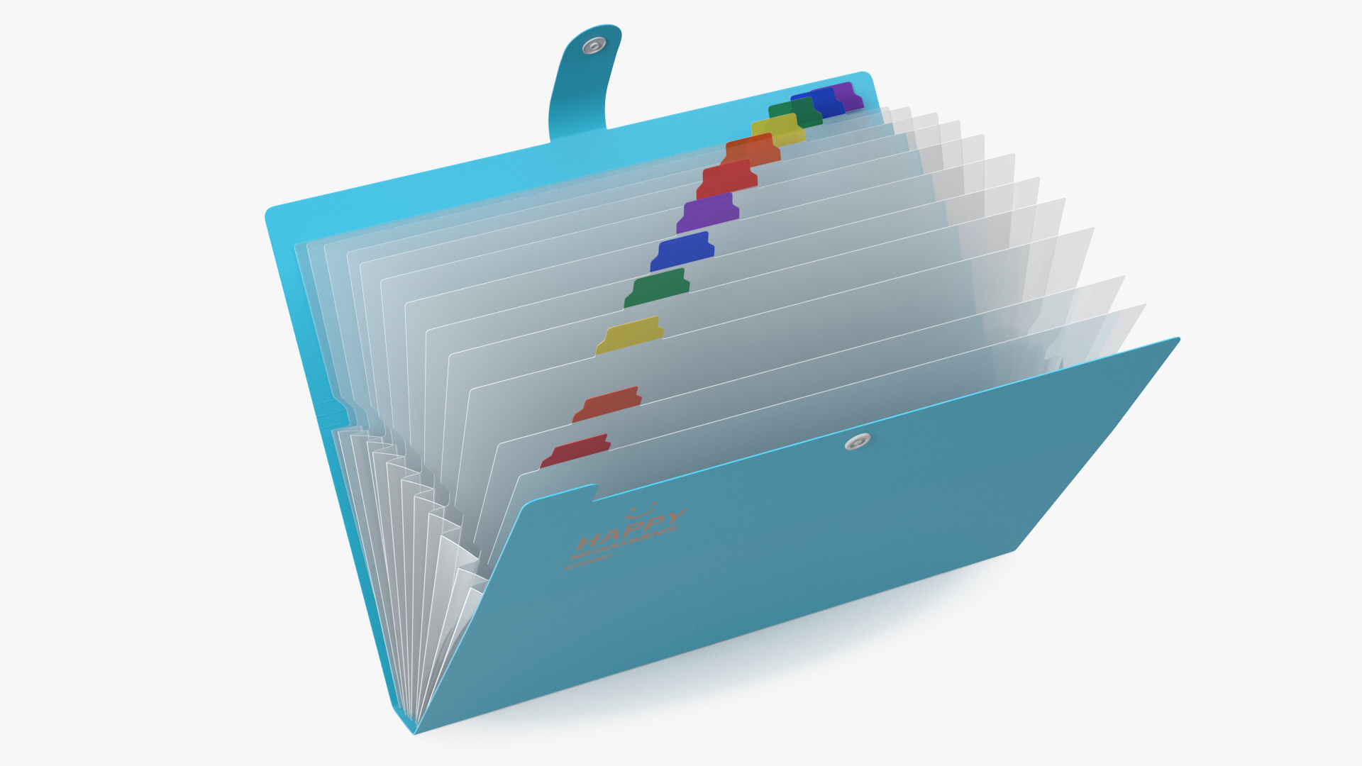 3D Expanding File Folder Open Blue
