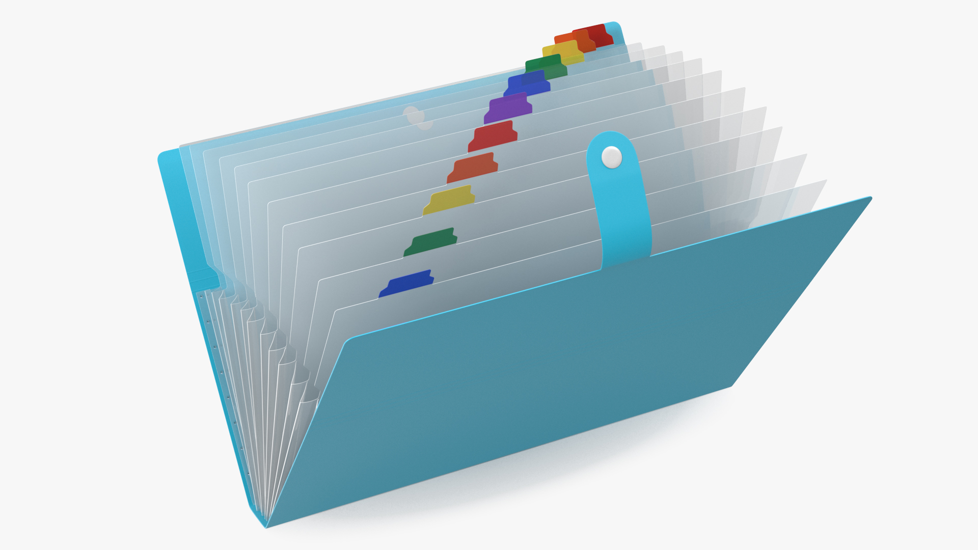 3D Expanding File Folder Open Blue