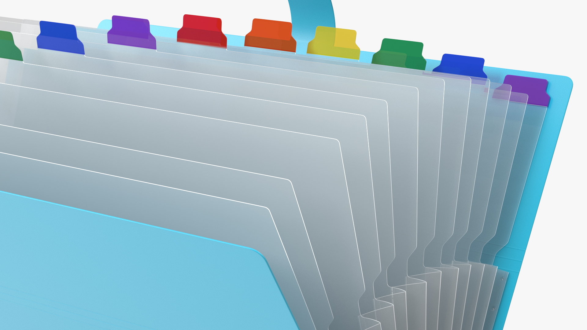 3D Expanding File Folder Open Blue