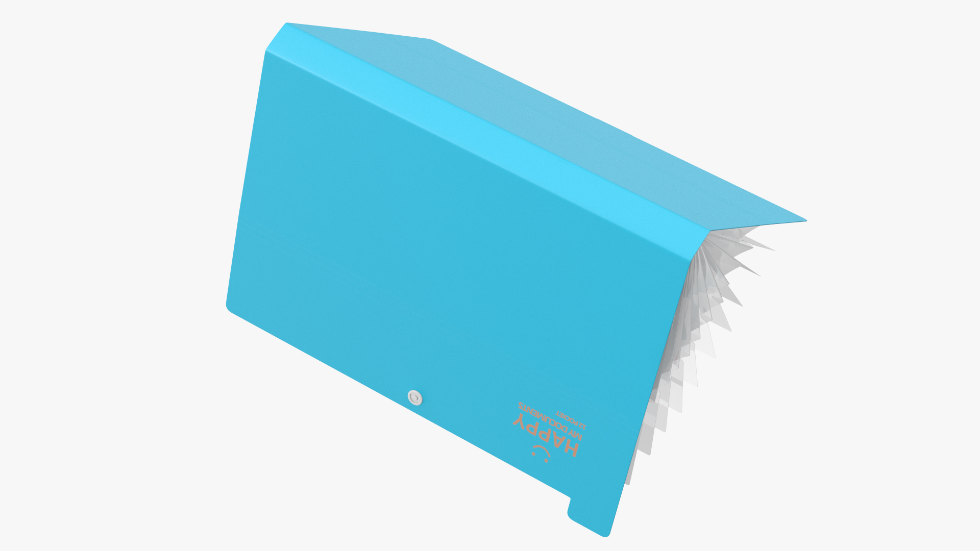 3D Expanding File Folder Open Blue