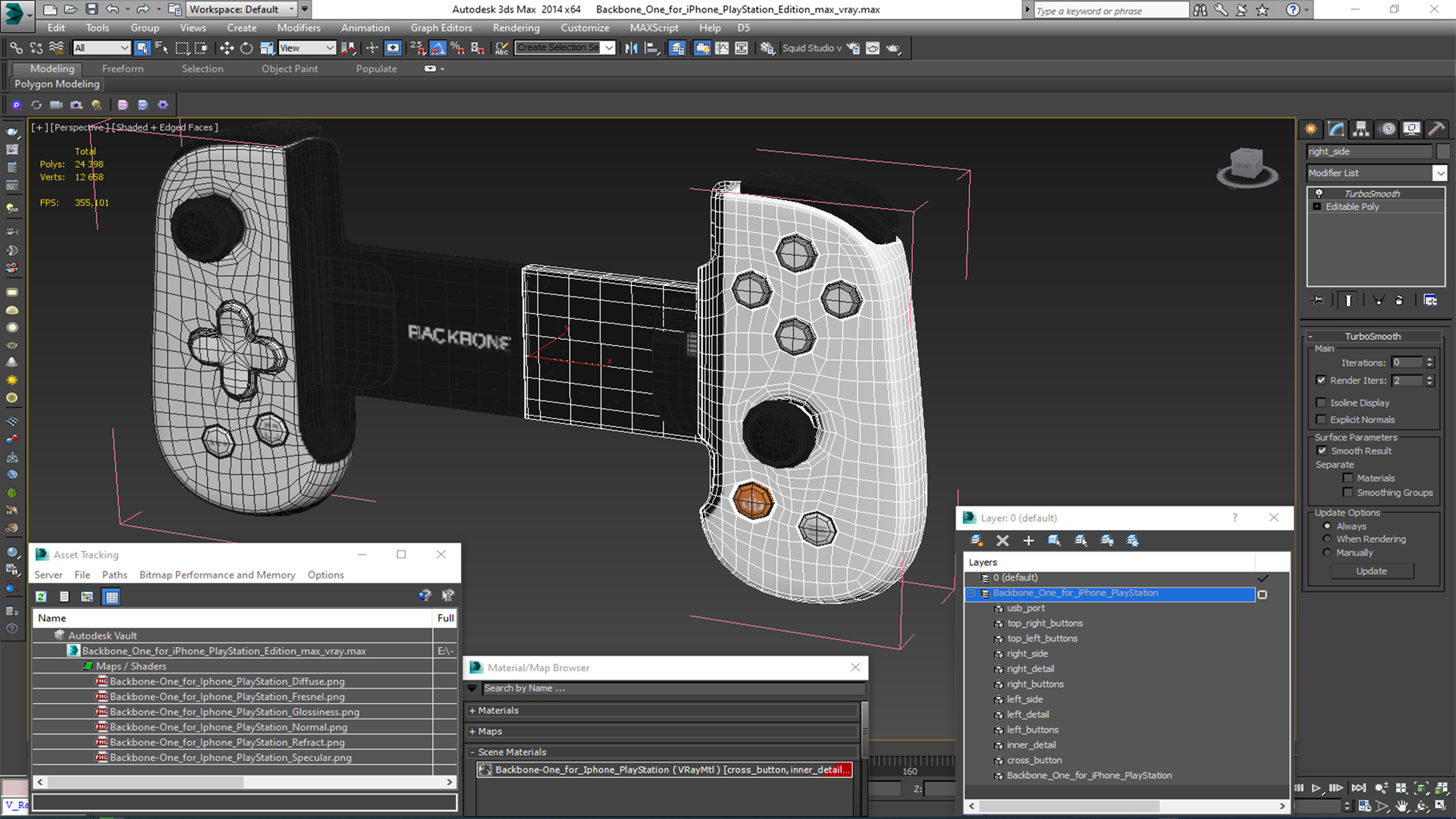 3D Backbone_One_for_iPhone_PlayStation_Edition model