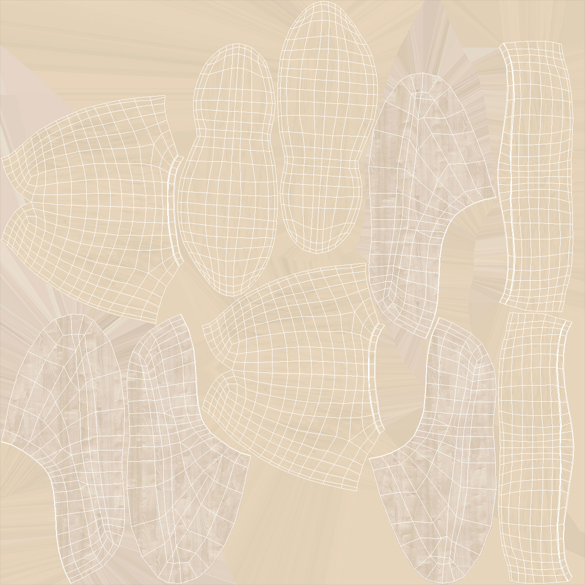3D Traditional Clogs Plain Wood model