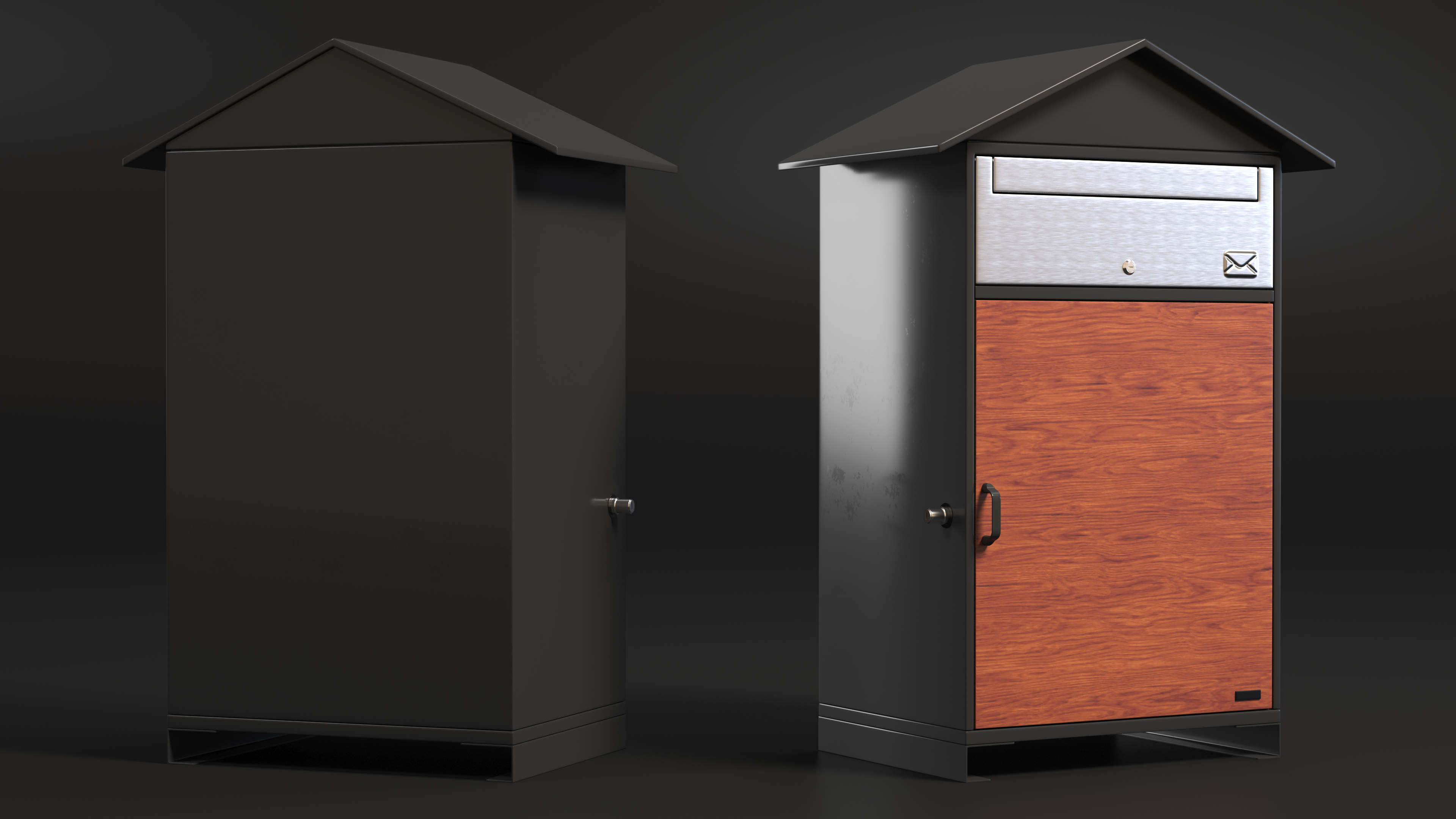 Parcel Drop Box Black, view 7