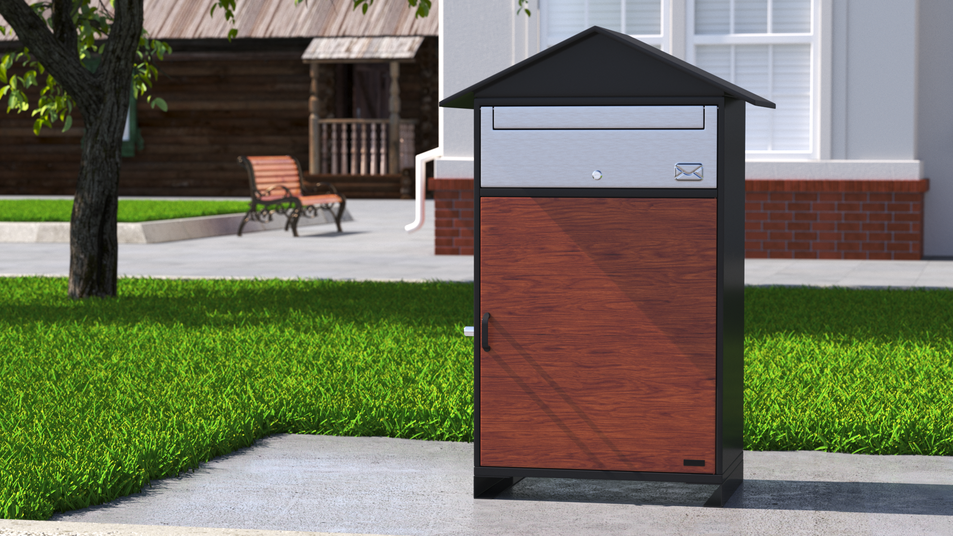 Parcel Drop Box Black, view 4