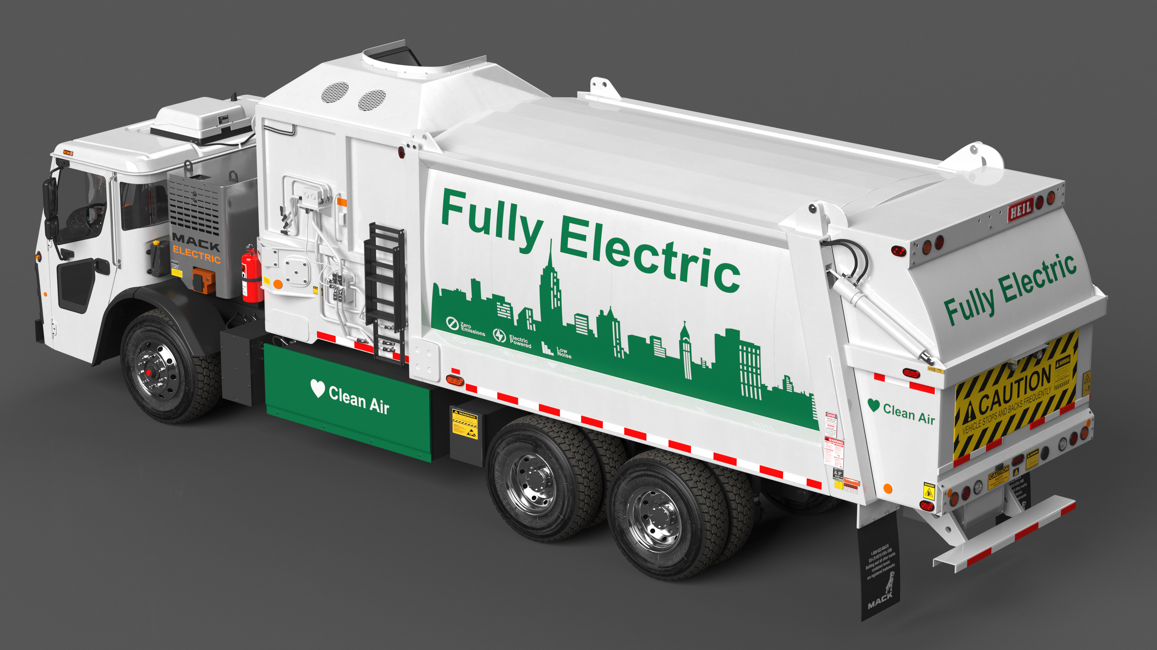3D Electric Mack LR White Simple Interior model