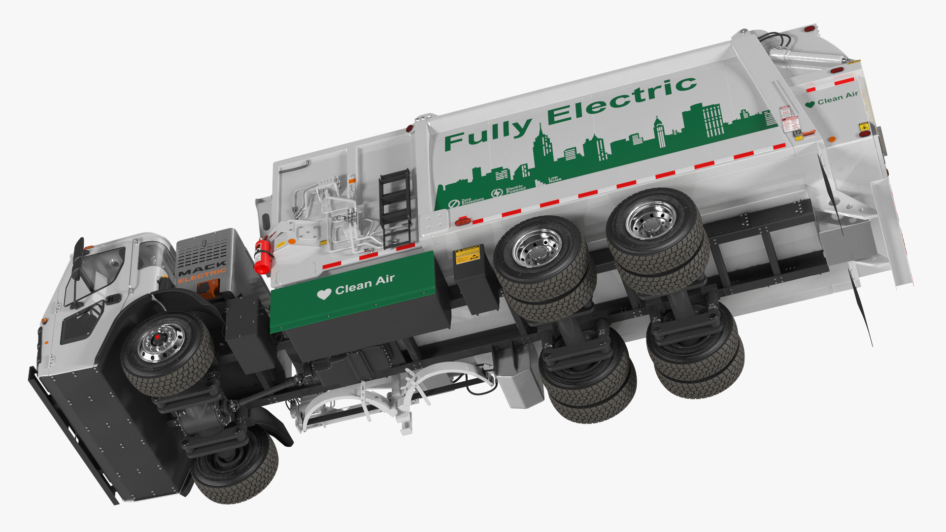 3D Electric Mack LR White Simple Interior model