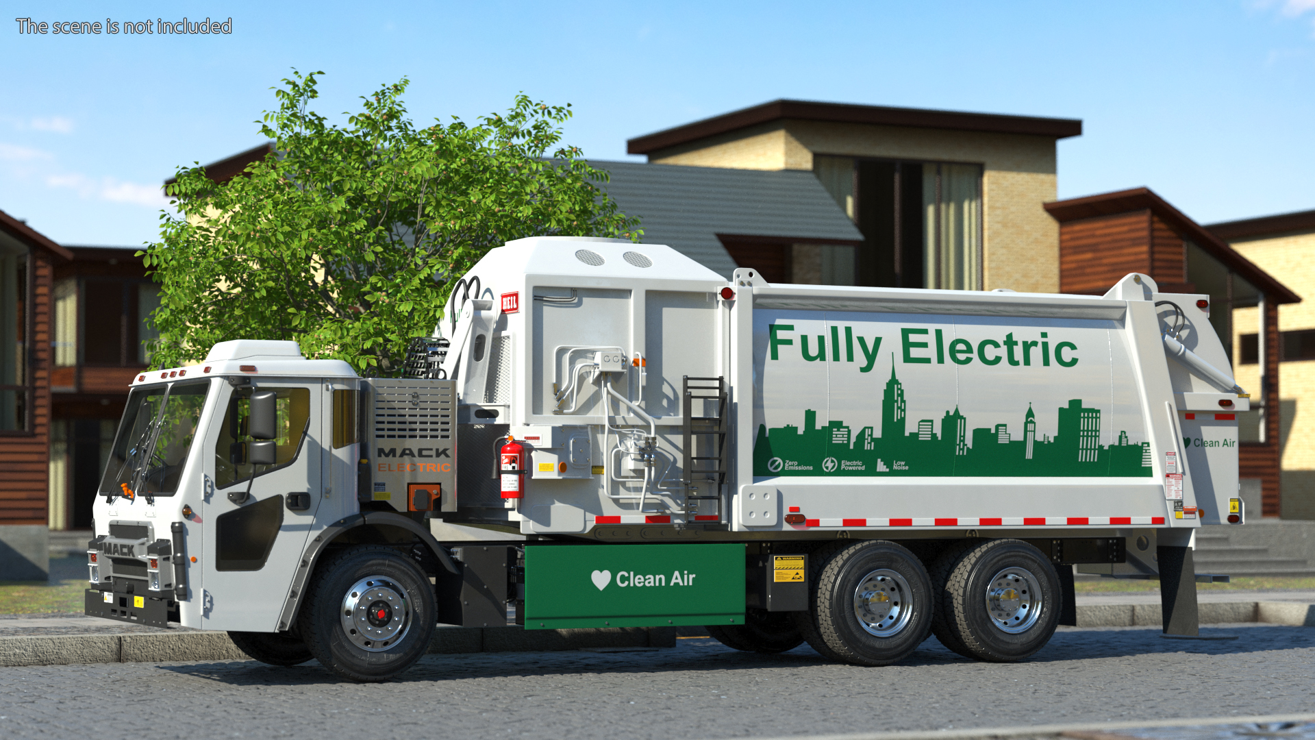 3D Electric Mack LR White Simple Interior model