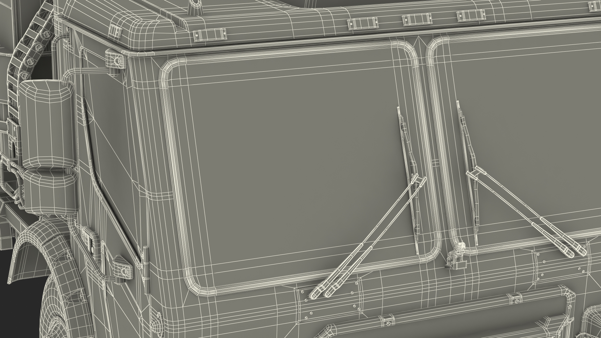 3D Electric Mack LR White Simple Interior model