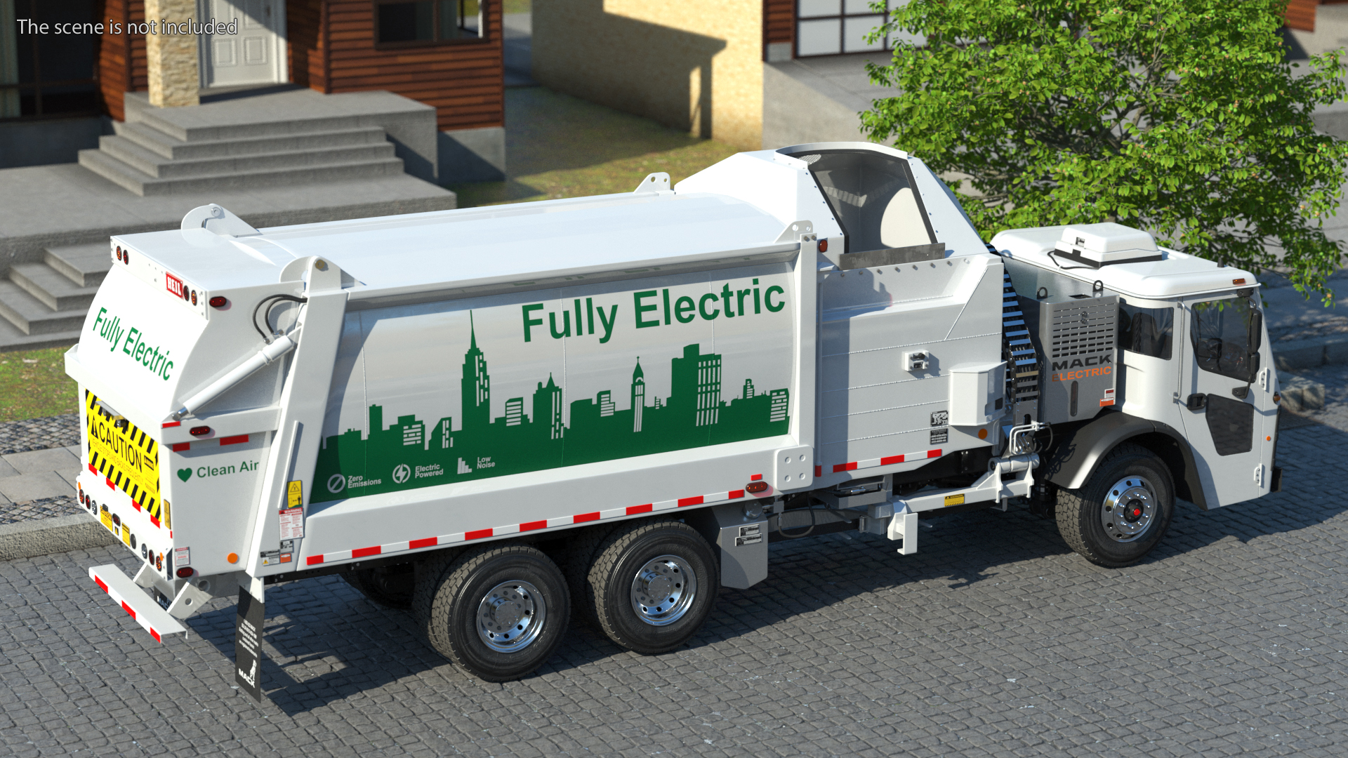 3D Electric Mack LR White Simple Interior model
