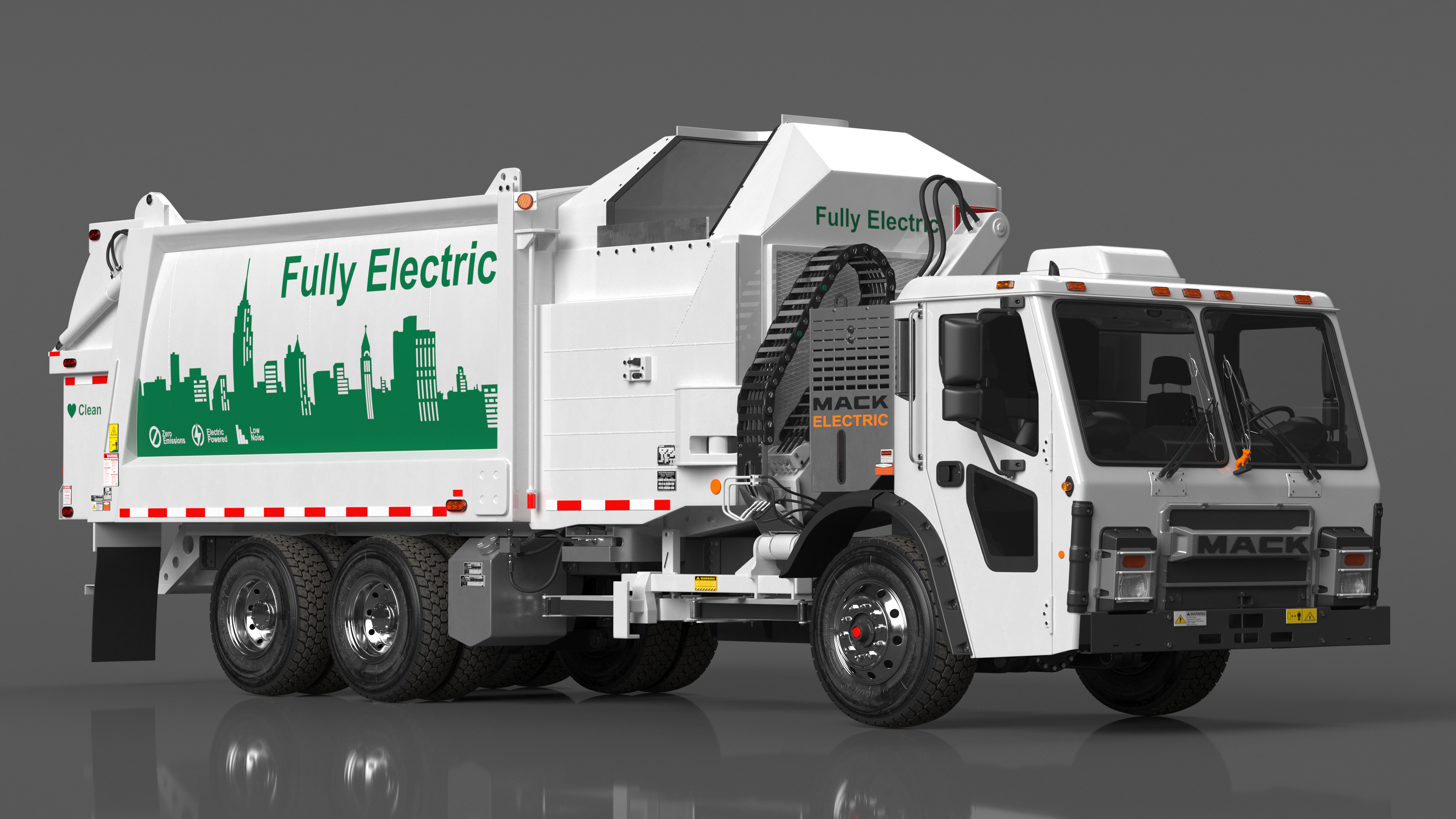 3D Electric Mack LR White Simple Interior model