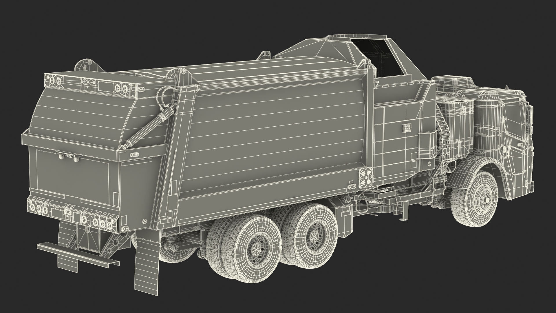 3D Electric Mack LR White Simple Interior model