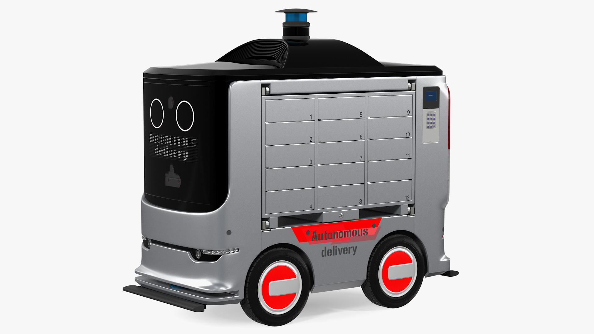 3D Autonomous Delivery Service Robot model