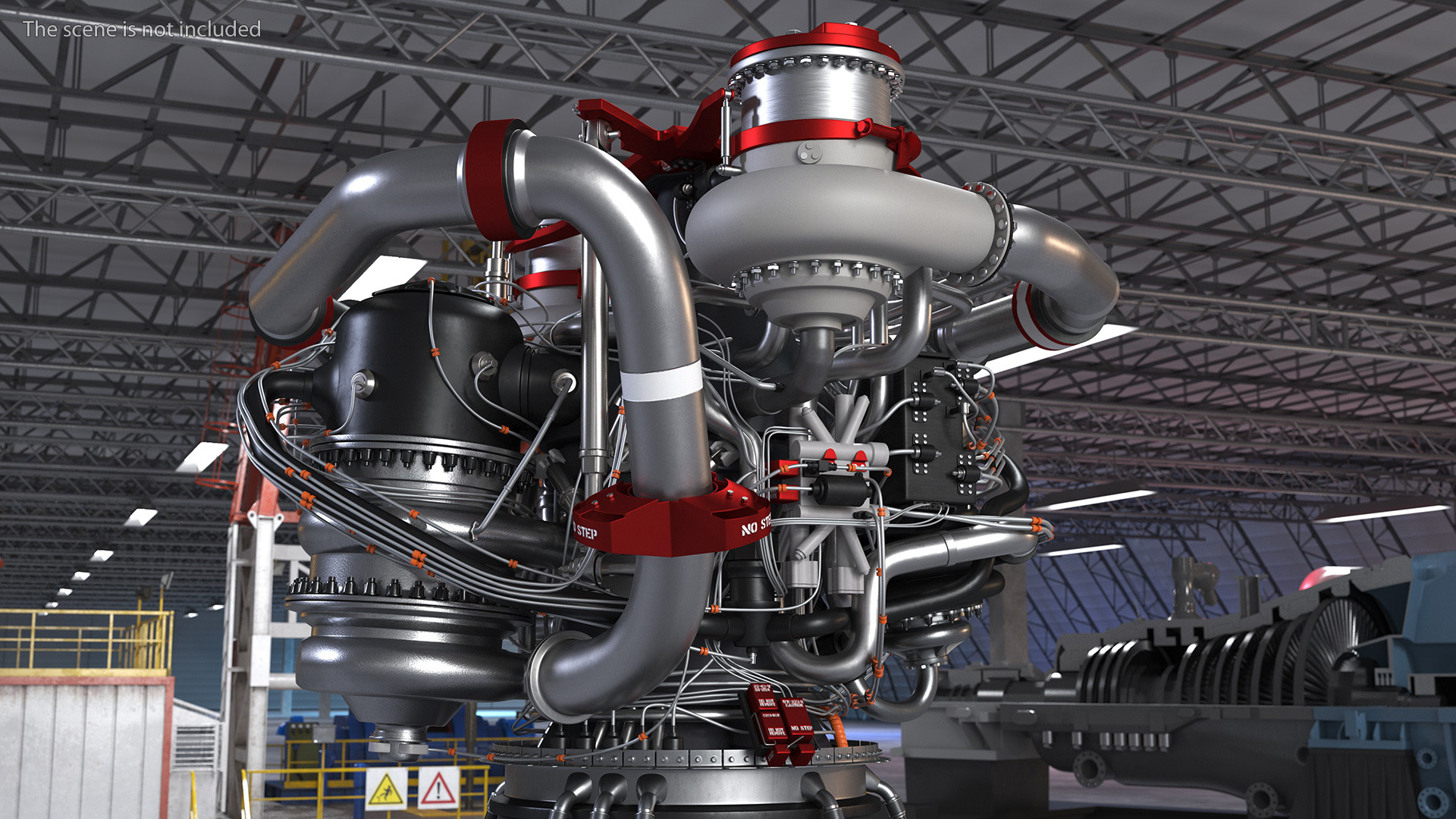 3D Rocket Engine RS 25 Rocket System 25