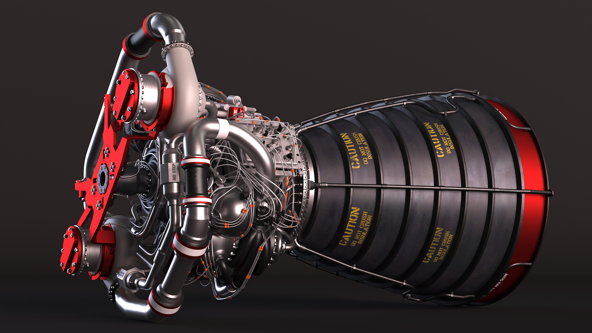 3D Rocket Engine RS 25 Rocket System 25