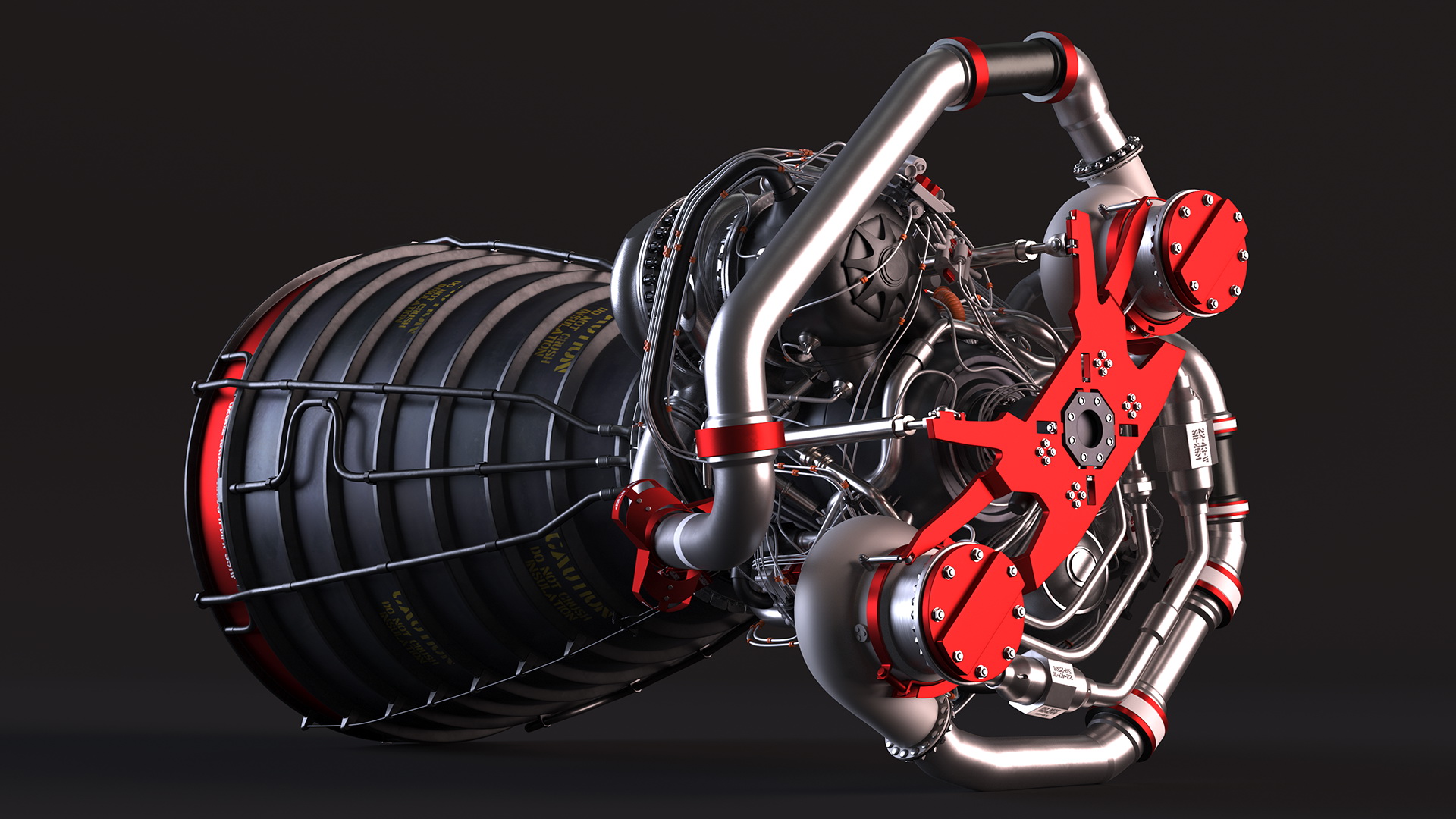 3D Rocket Engine RS 25 Rocket System 25