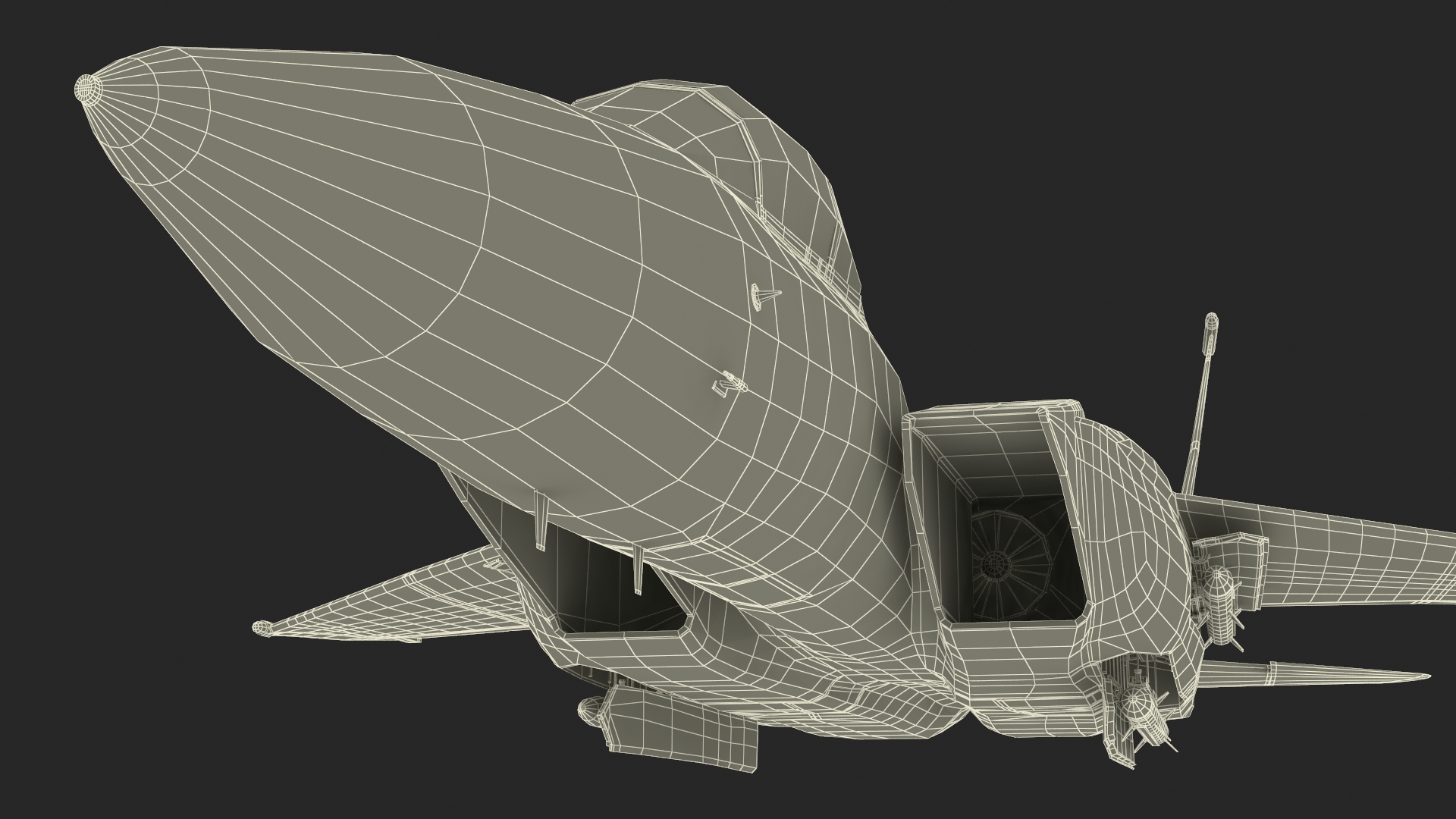 F-15SE Silent Eagle Fighter with Pilot in Flight Battle Position 3D model