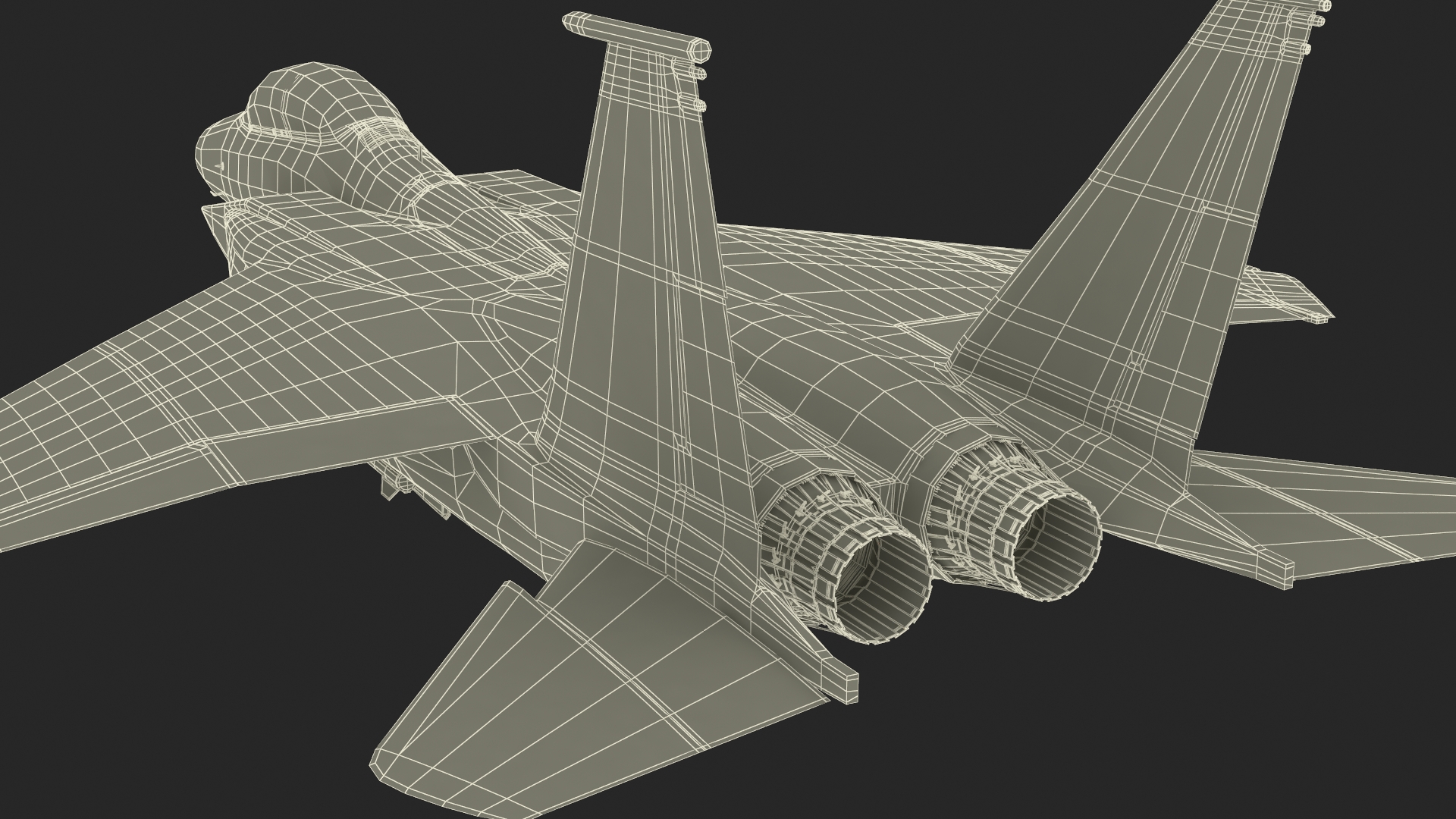 F-15SE Silent Eagle Fighter with Pilot in Flight Battle Position 3D model