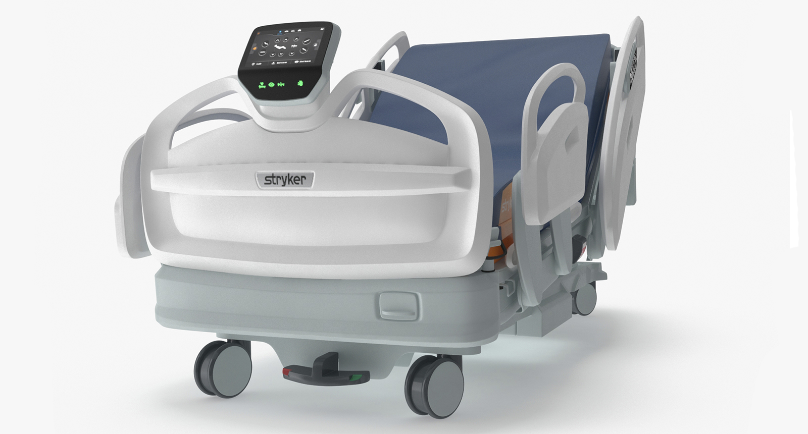 Stryker Procuity ZM Smart Hospital Bed Rigged for Cinema 4D 3D model