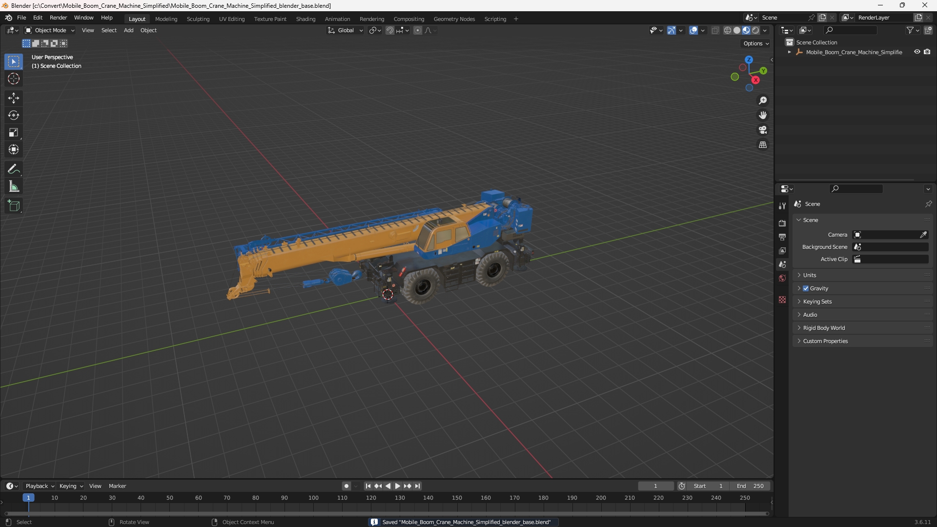 Mobile Boom Crane Machine Simplified - view 10