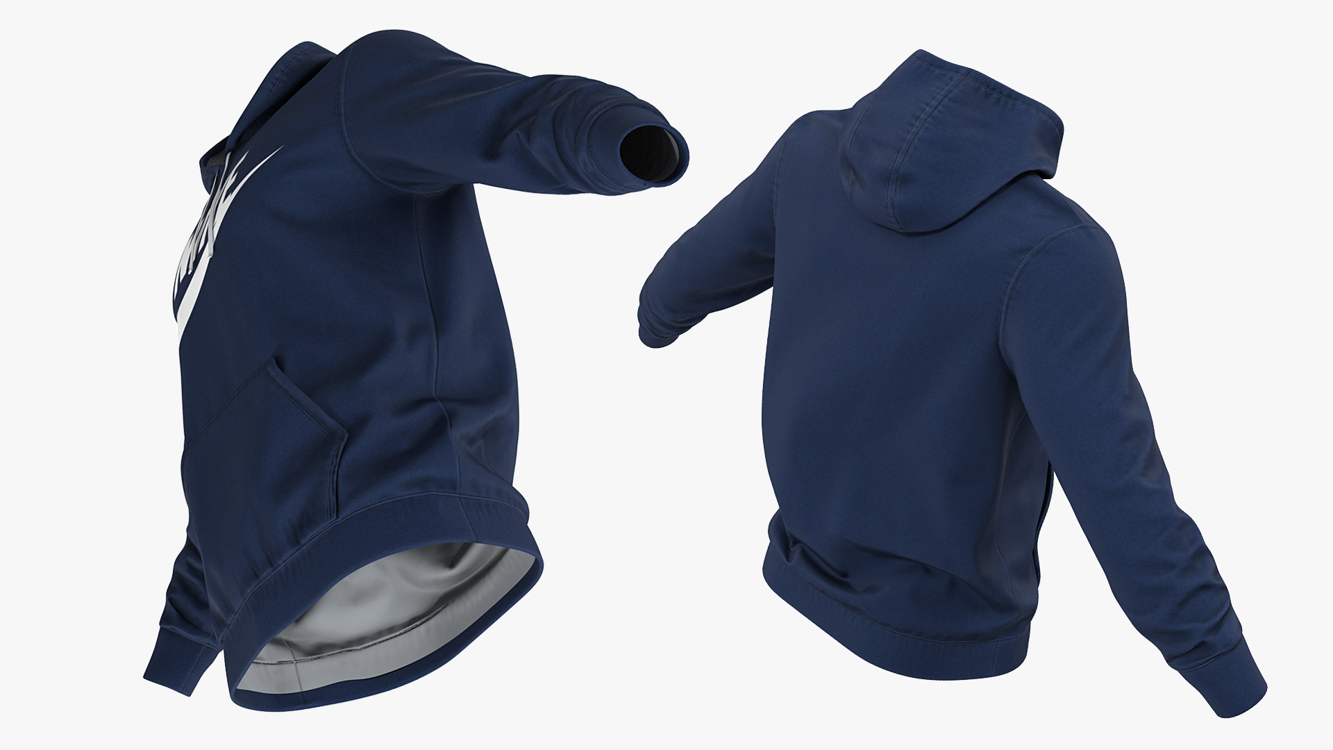 Blue Hoodie Nike Lowered Hood 3D model