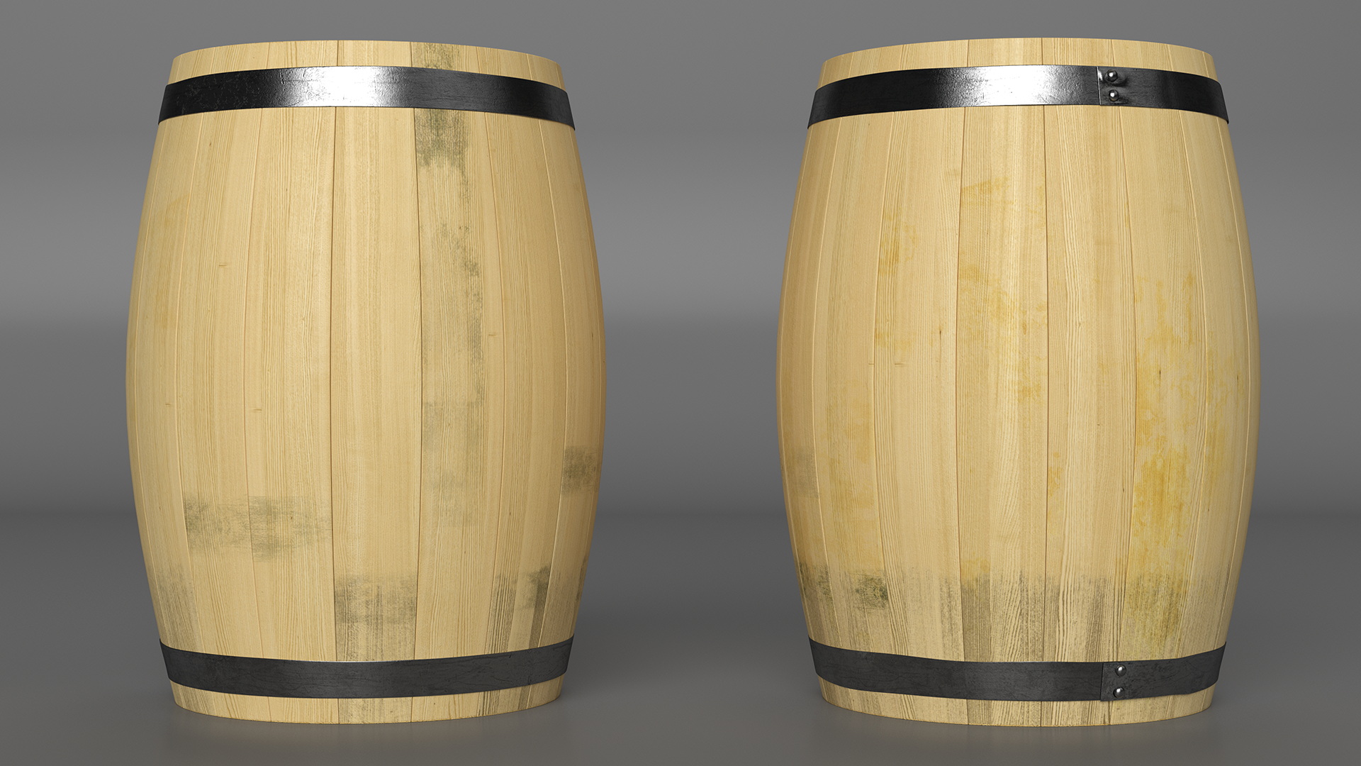 3D Wooden Barrel model