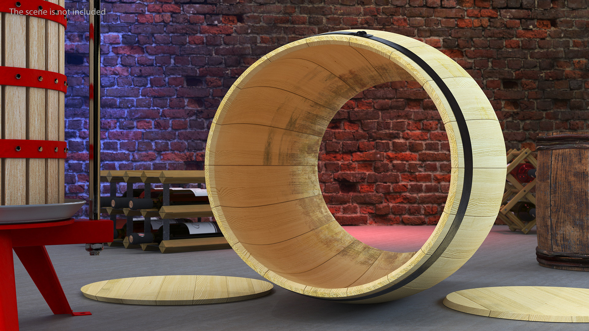 3D Wooden Barrel model