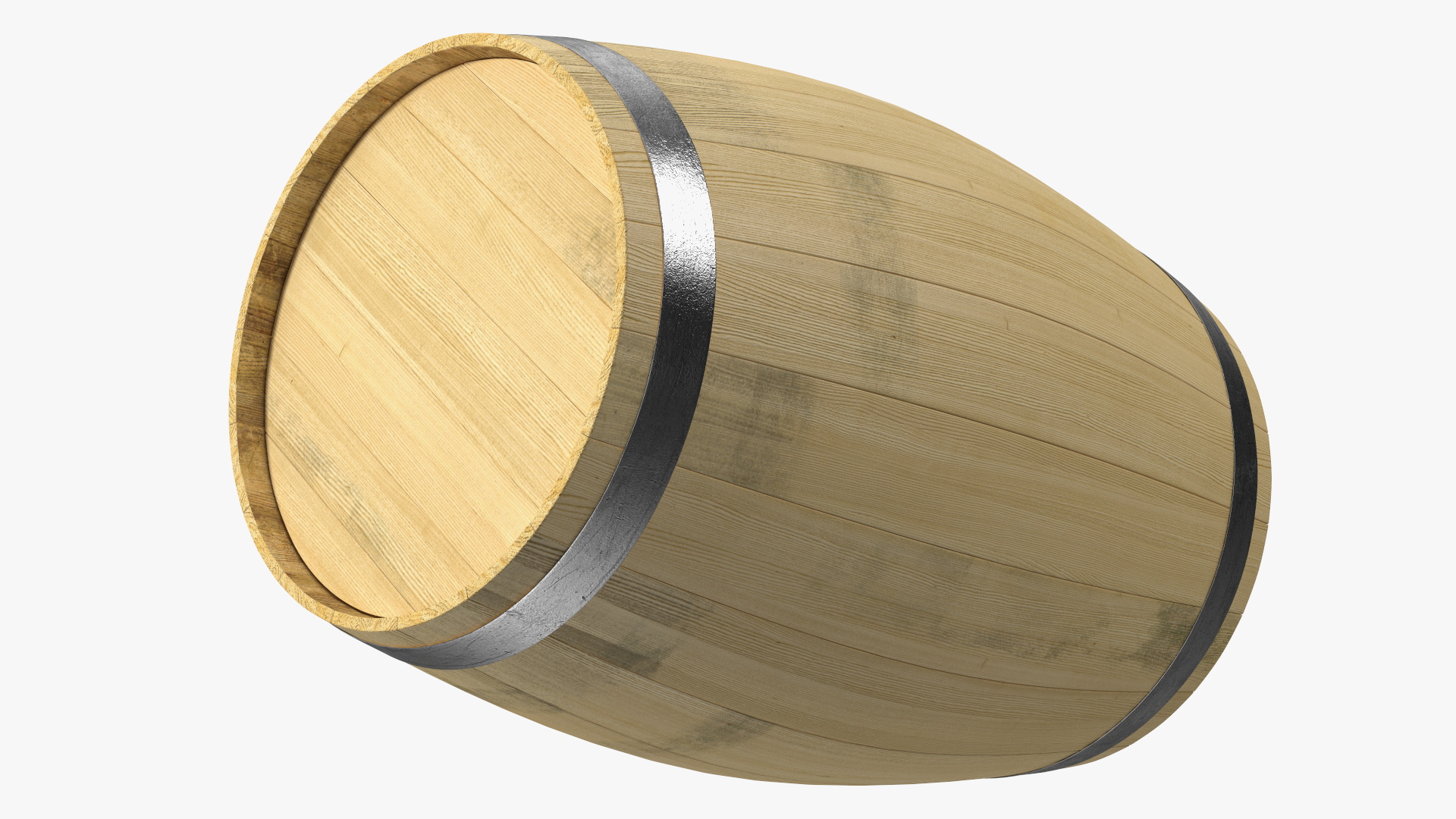 3D Wooden Barrel model
