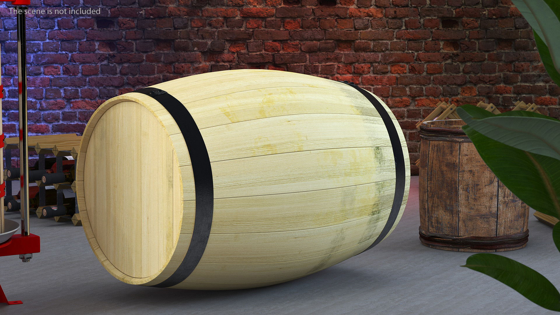 3D Wooden Barrel model