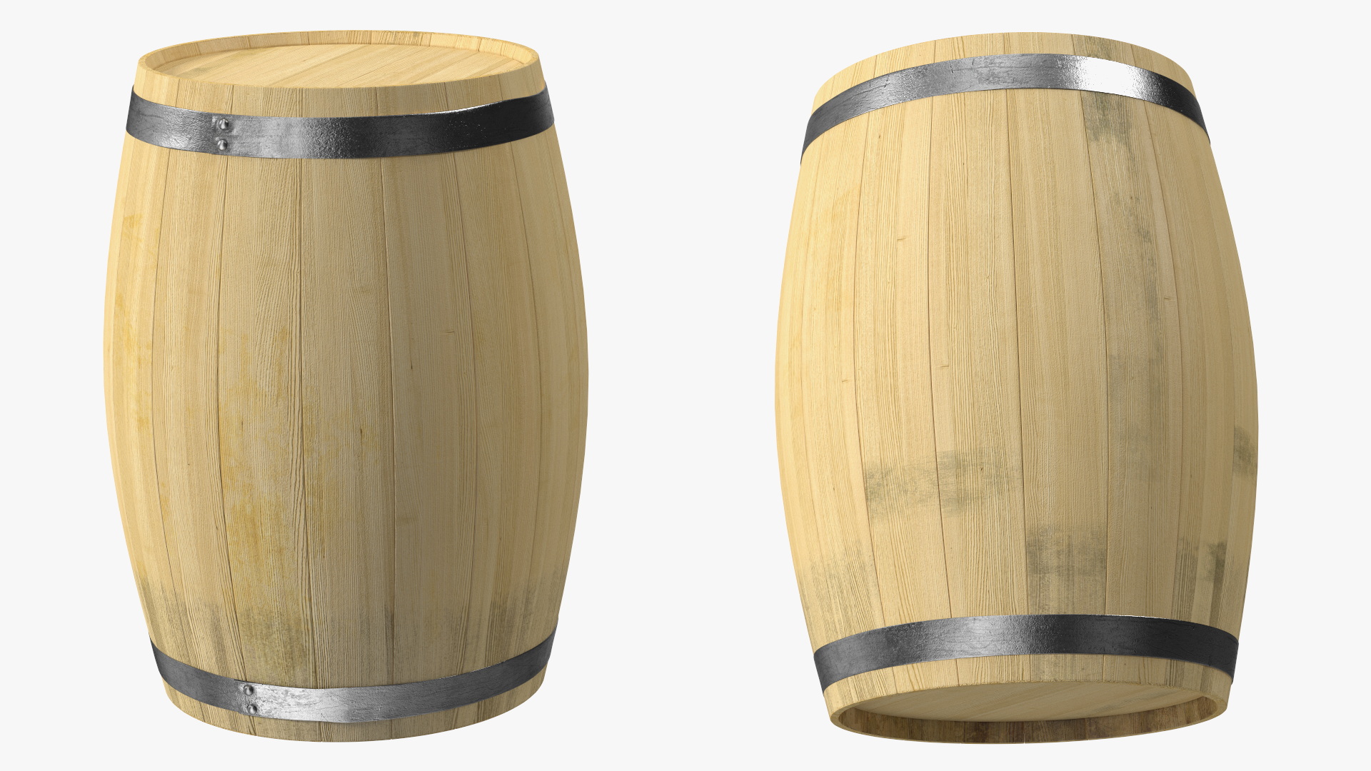 3D Wooden Barrel model