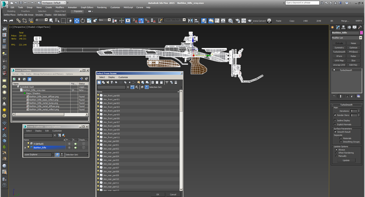Biathlon Rifle 3D model