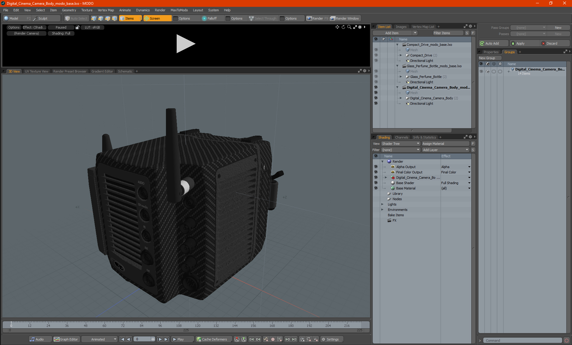 3D Digital Cinema Camera Body