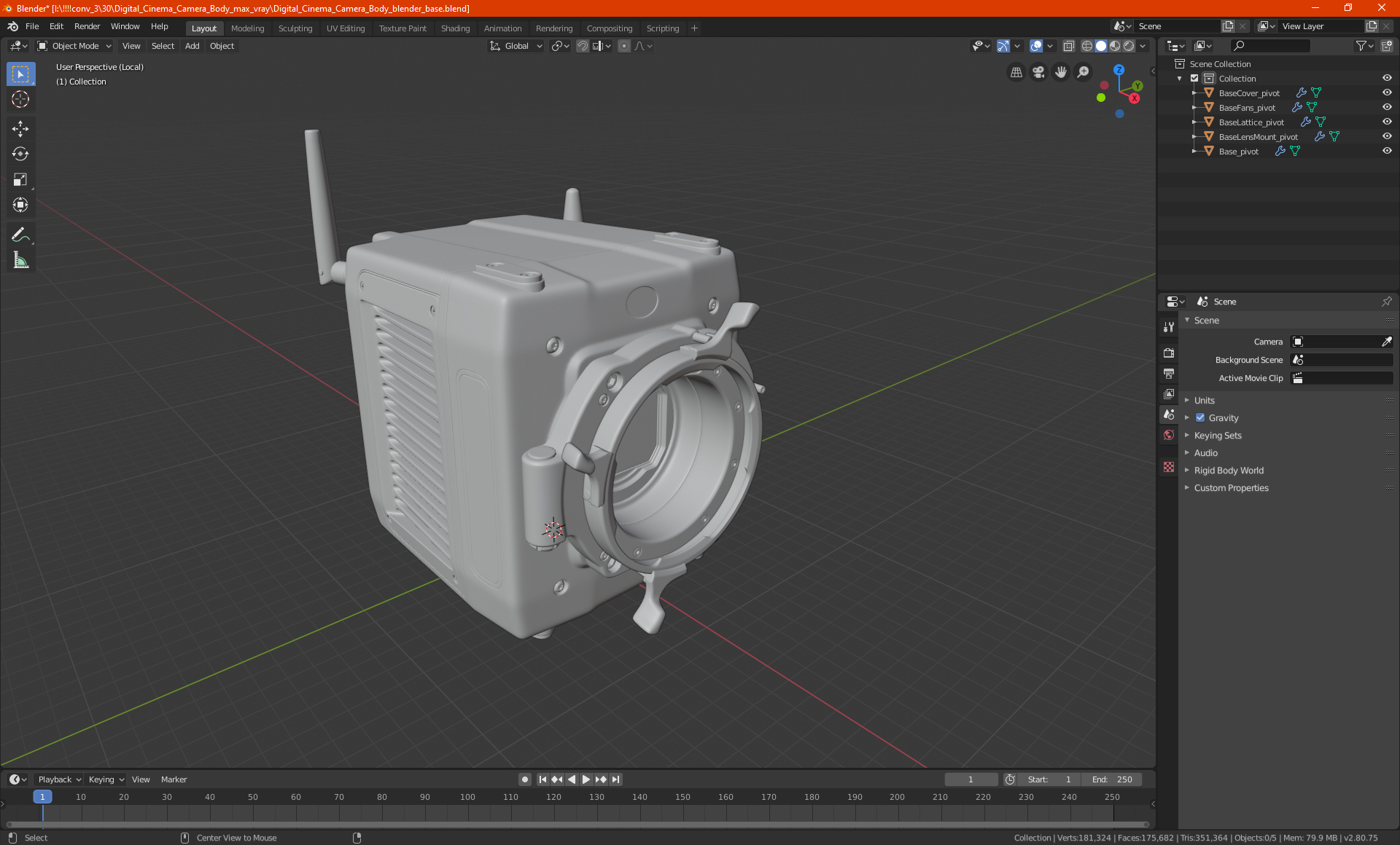 3D Digital Cinema Camera Body