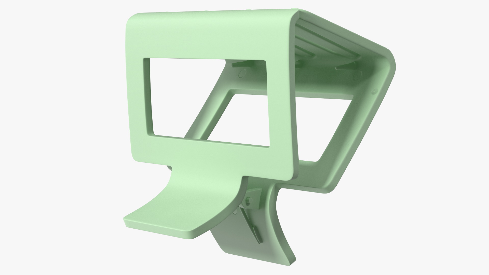 3D Rectangular Hair Clip Claw Small Green model