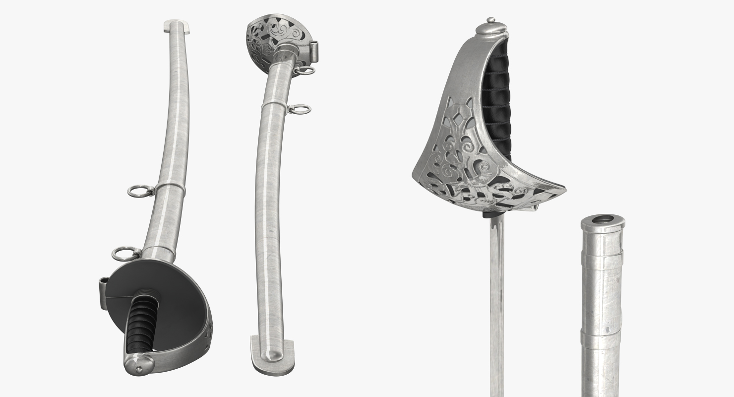 British Officers Sword 3D
