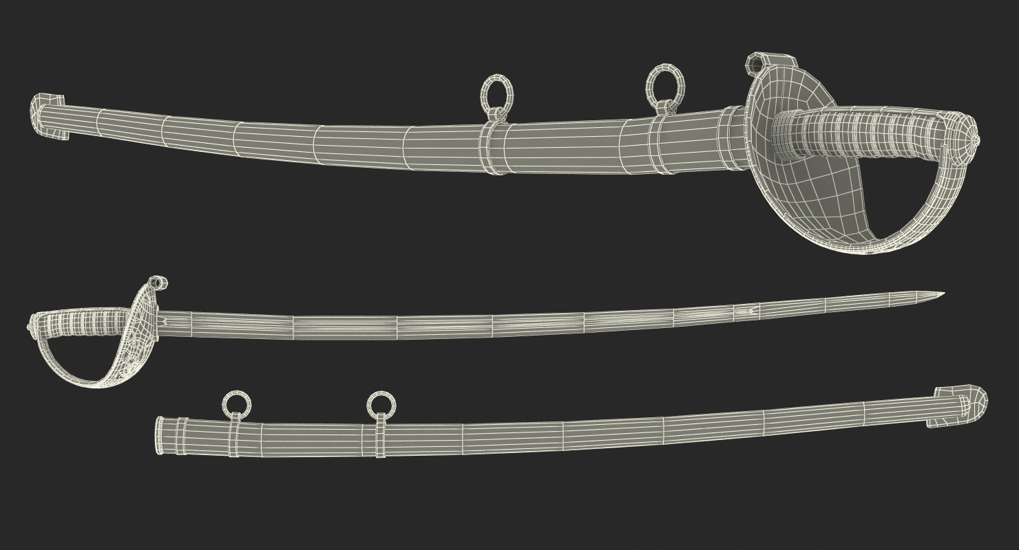 British Officers Sword 3D