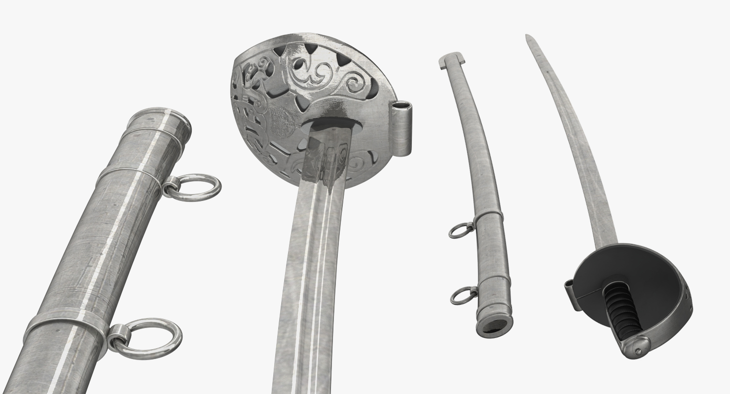 British Officers Sword 3D