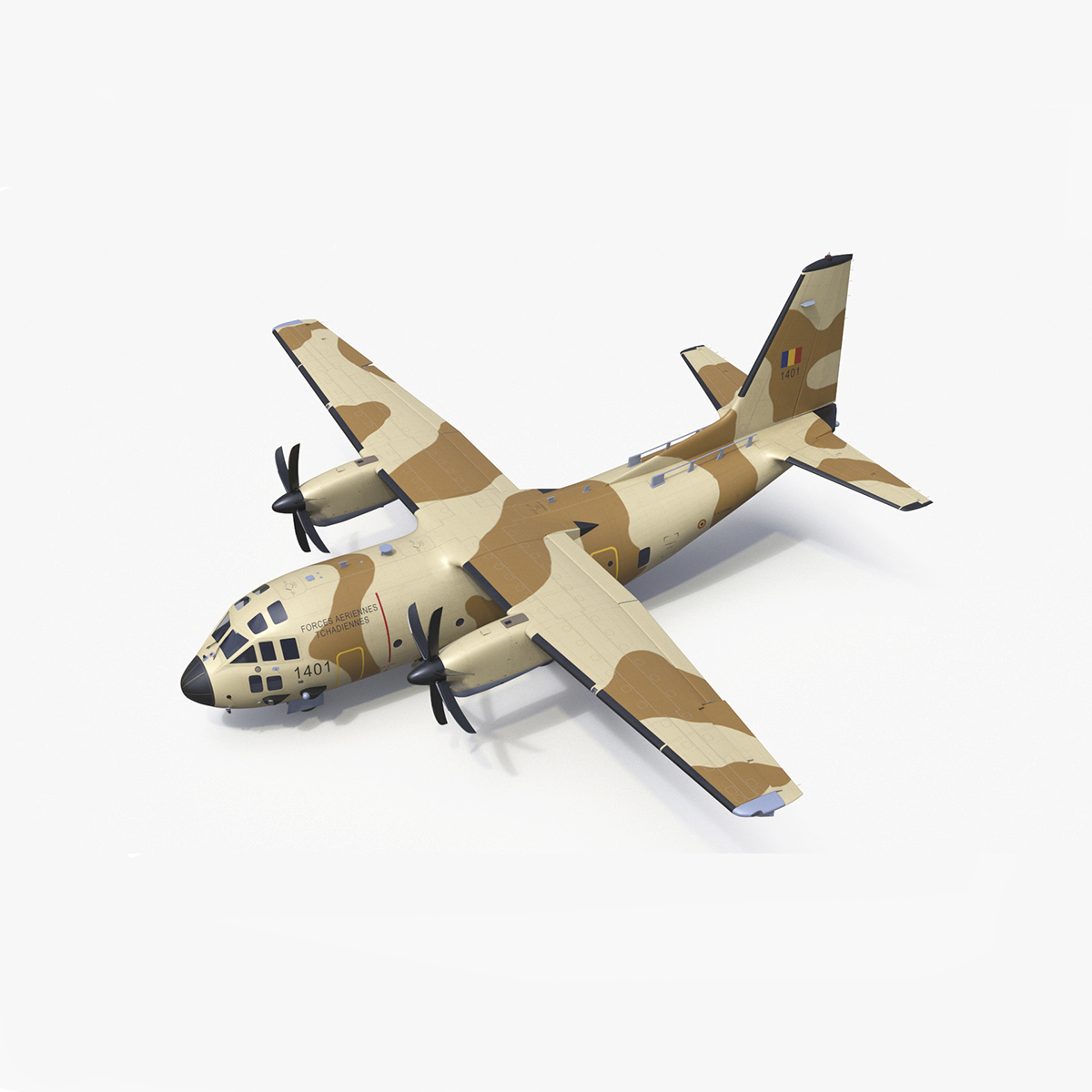 Alenia C-27J Spartan Morocco Rigged for Cinema 4D 3D model