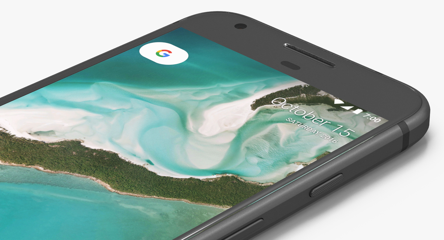 3D Google Pixel XL Phone Quite Black model