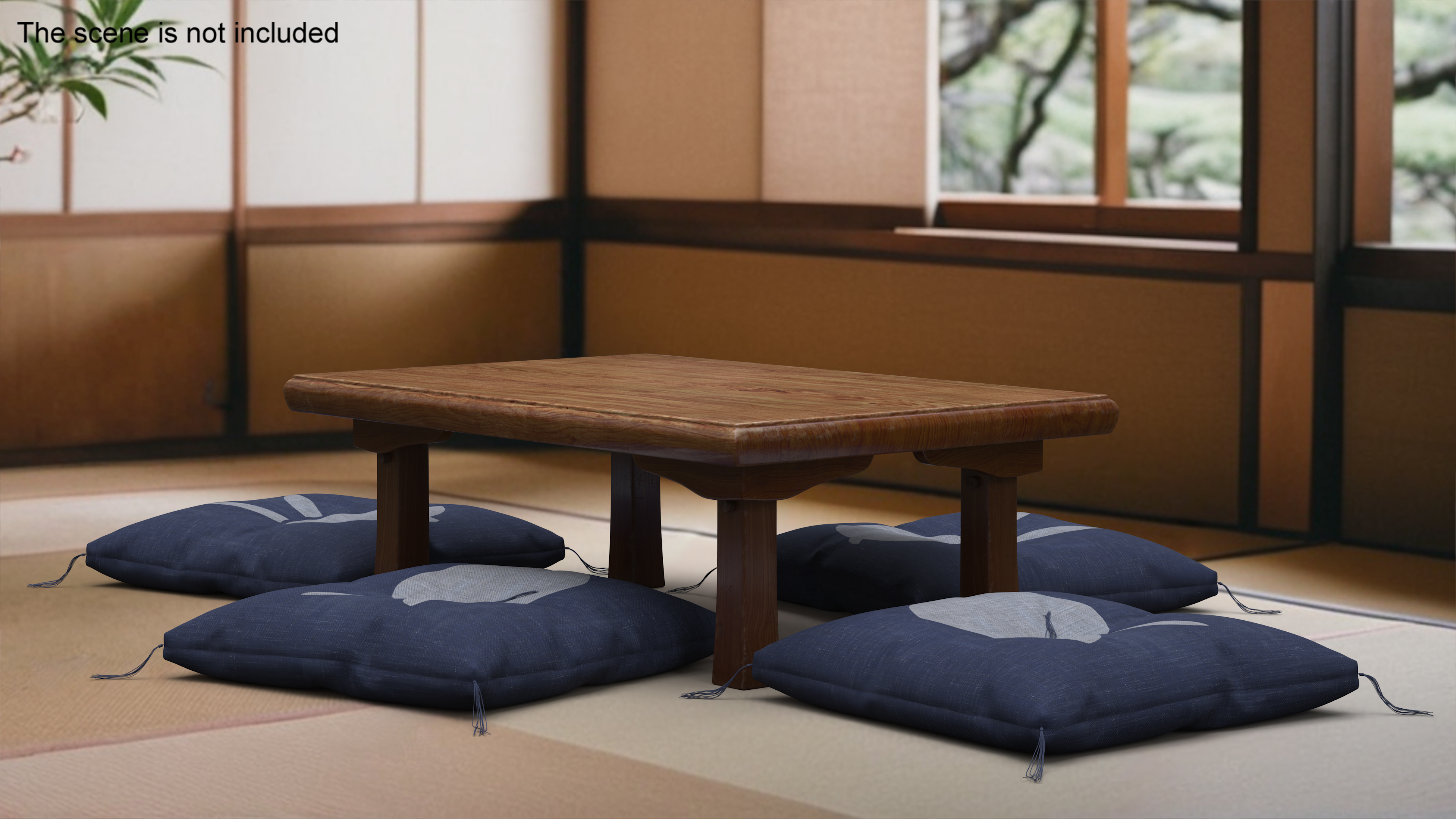Low Tea Table Set 3D