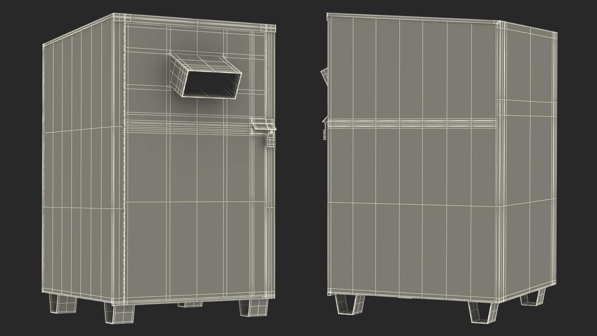 Library Book Return Box Metallic 3D
