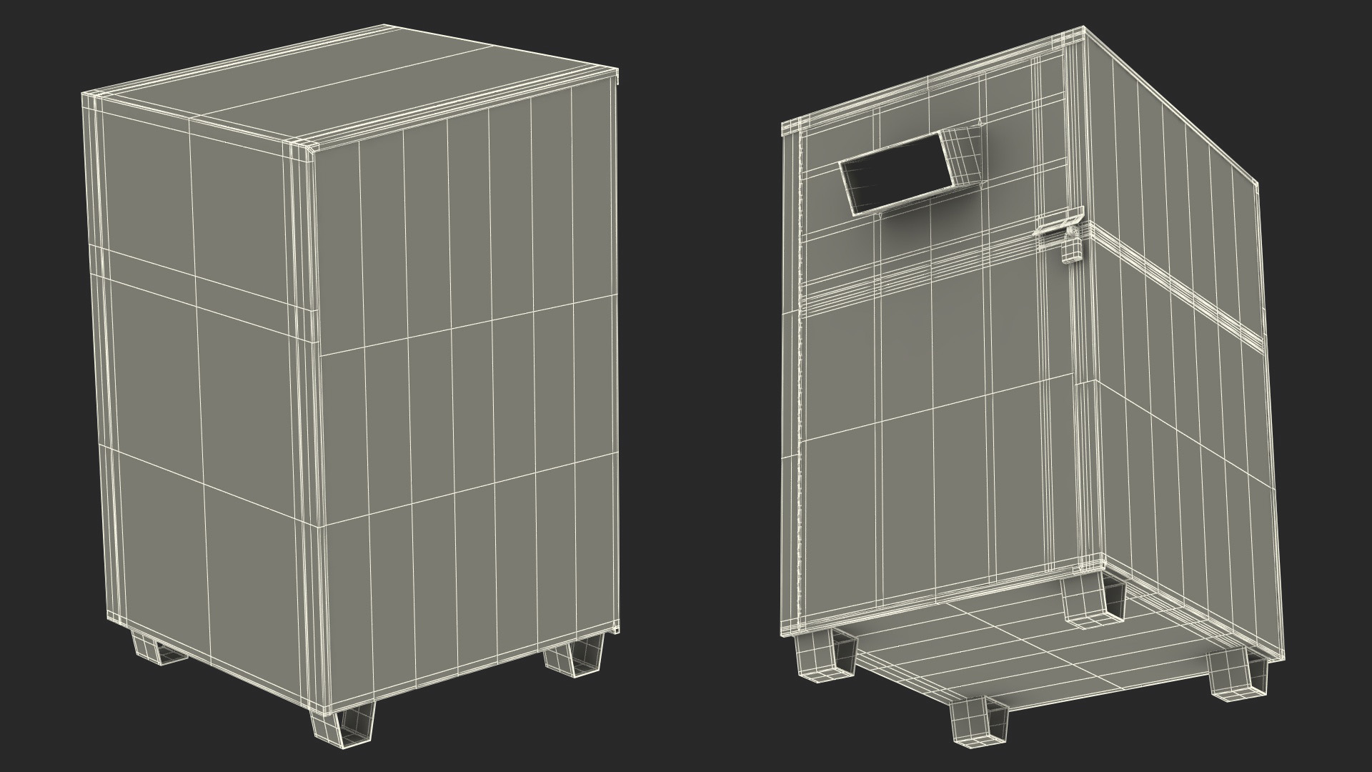 Library Book Return Box Metallic 3D