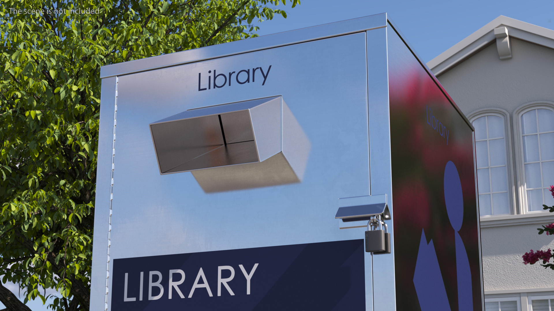 Library Book Return Box Metallic 3D