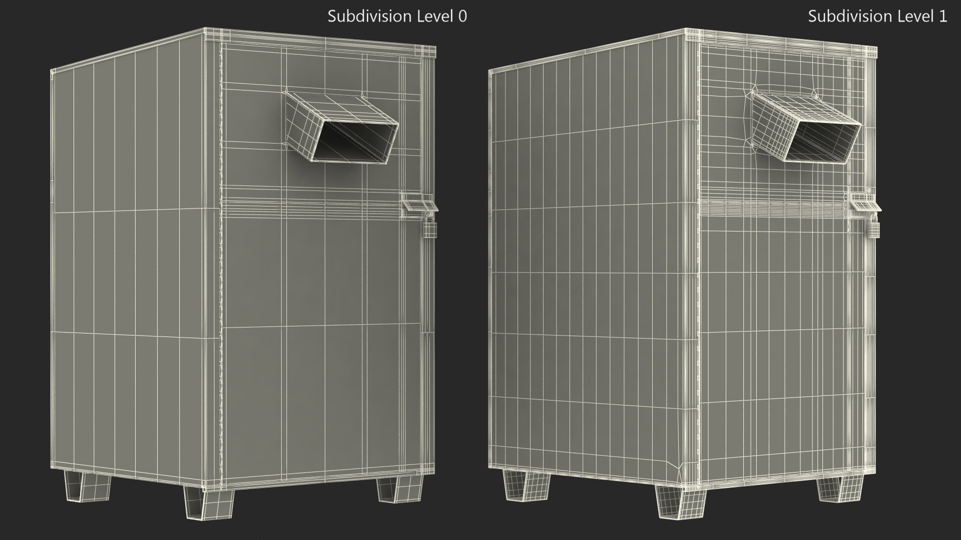 Library Book Return Box Metallic 3D